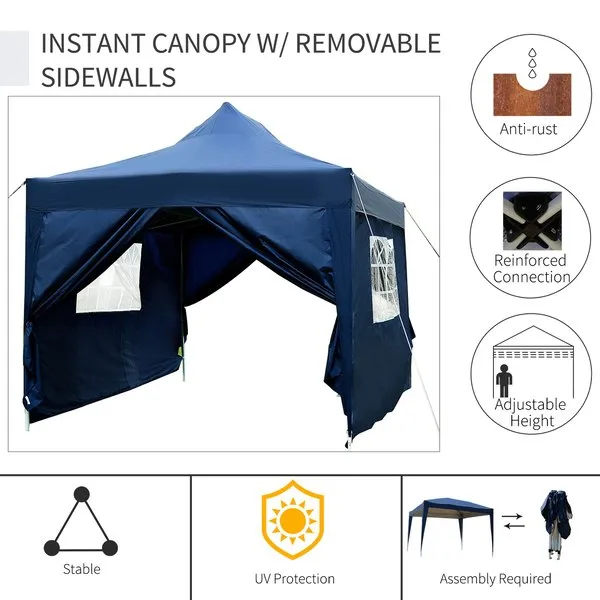 3 X 3m Pop-Up Gazebo Marquee - Blue