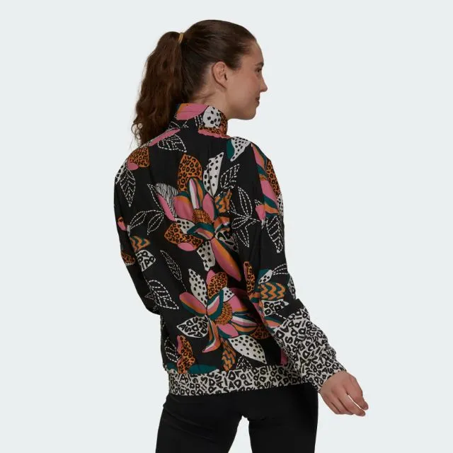 Adidas Farm Rio Print Relaxed Lightweight  Women Lifestyle Jacket Black/White