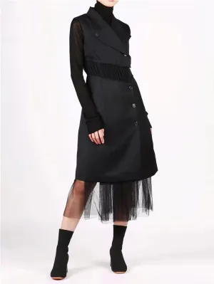 Balsie Elegant Spliced Mesh Mini Dress