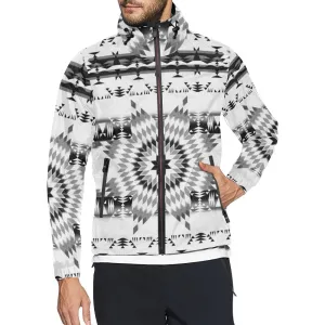 Black and White Star Quilt Unisex Windbreaker