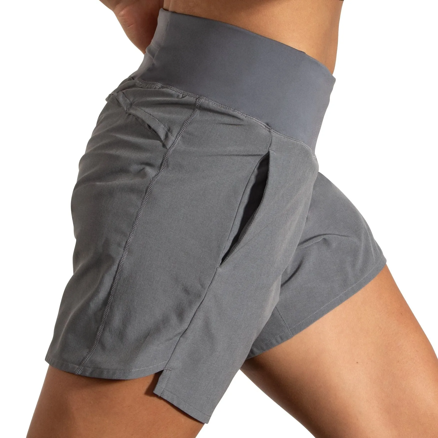 Brooks | Chaser 7" Shorts | Women's | Heather Charcoal