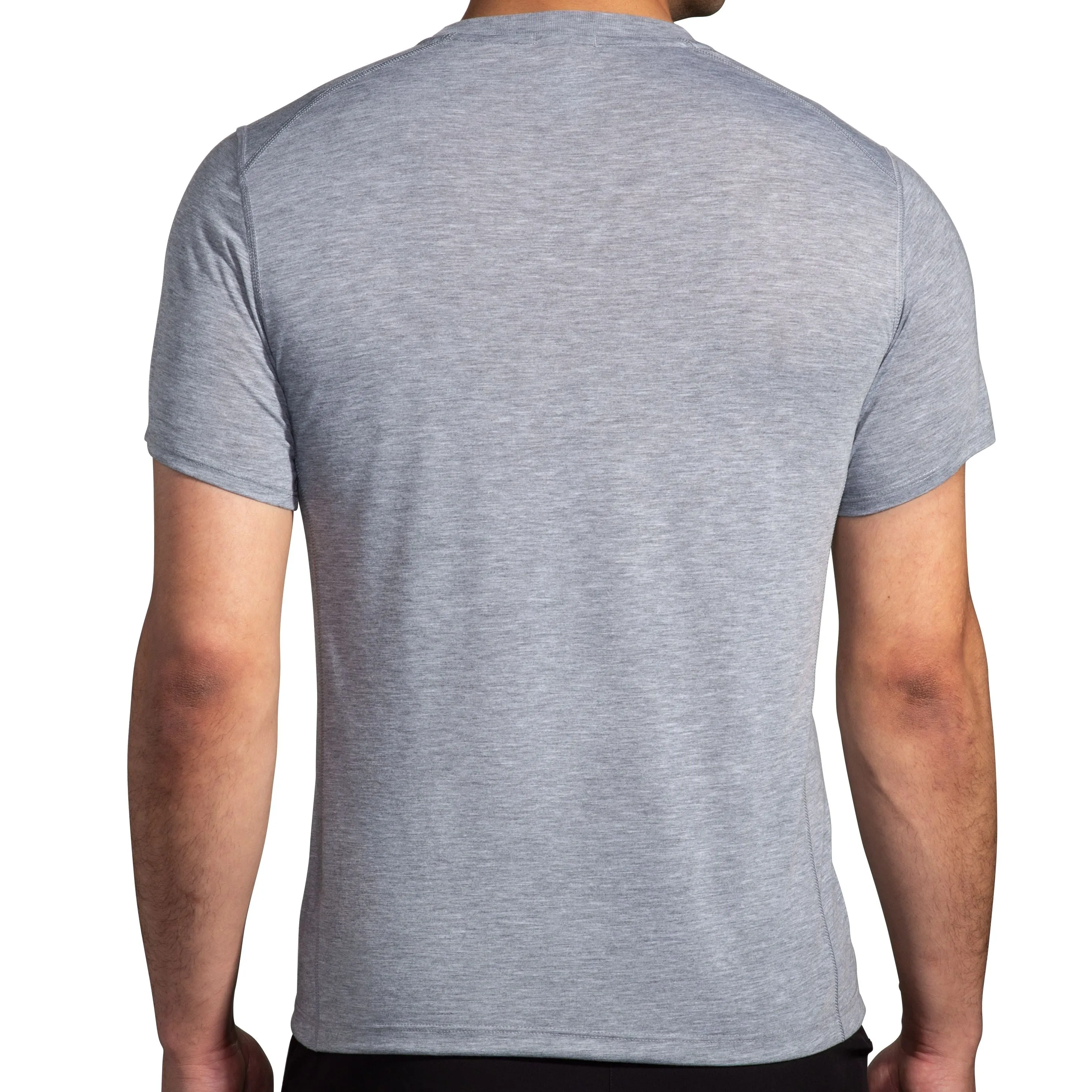 Brooks | Distance Short Sleeve 3.0 | Men's | Heather Ash/Run USA