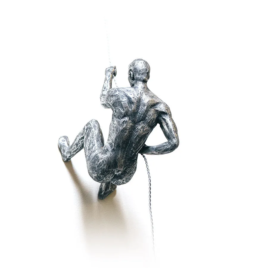 Climbing Men Trio - Silver Colour Wall Art