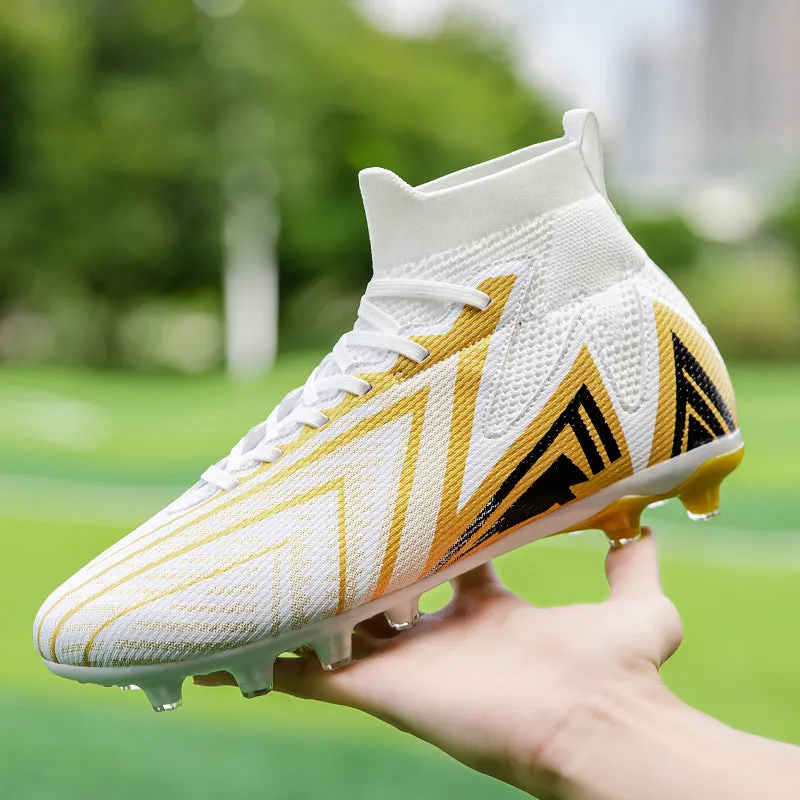 Custom High-Top Soccer Cleats with Logo for Pro Matches