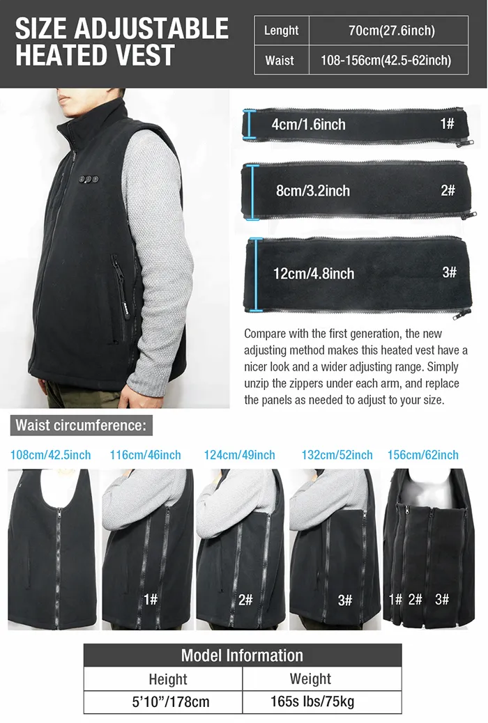 Extend Panel for 7.4v Fleece Heated Vest