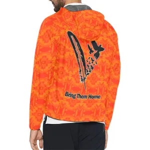 Fancy Orange Bring Them Home Unisex Windbreaker