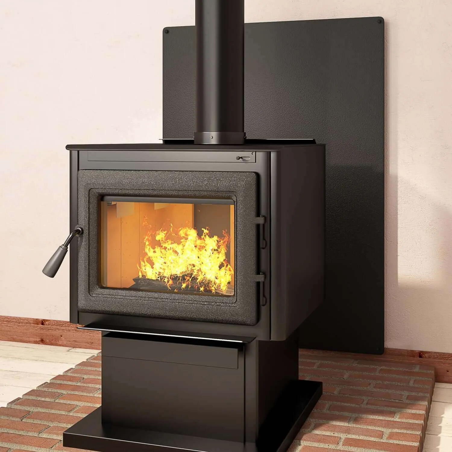 Imperial 40" x 48" Pebble Stove Board - Black