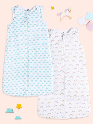 Infant Sleeping Bag Combo Of 2: Happy Cloud-Magic Bow