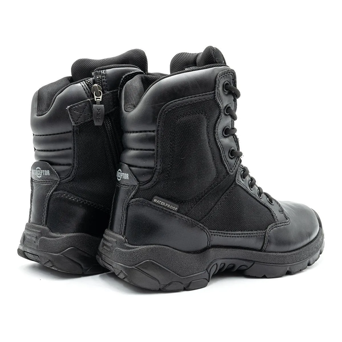 Interceptor Pilot Hiking Boots Leather Black Colour For Men