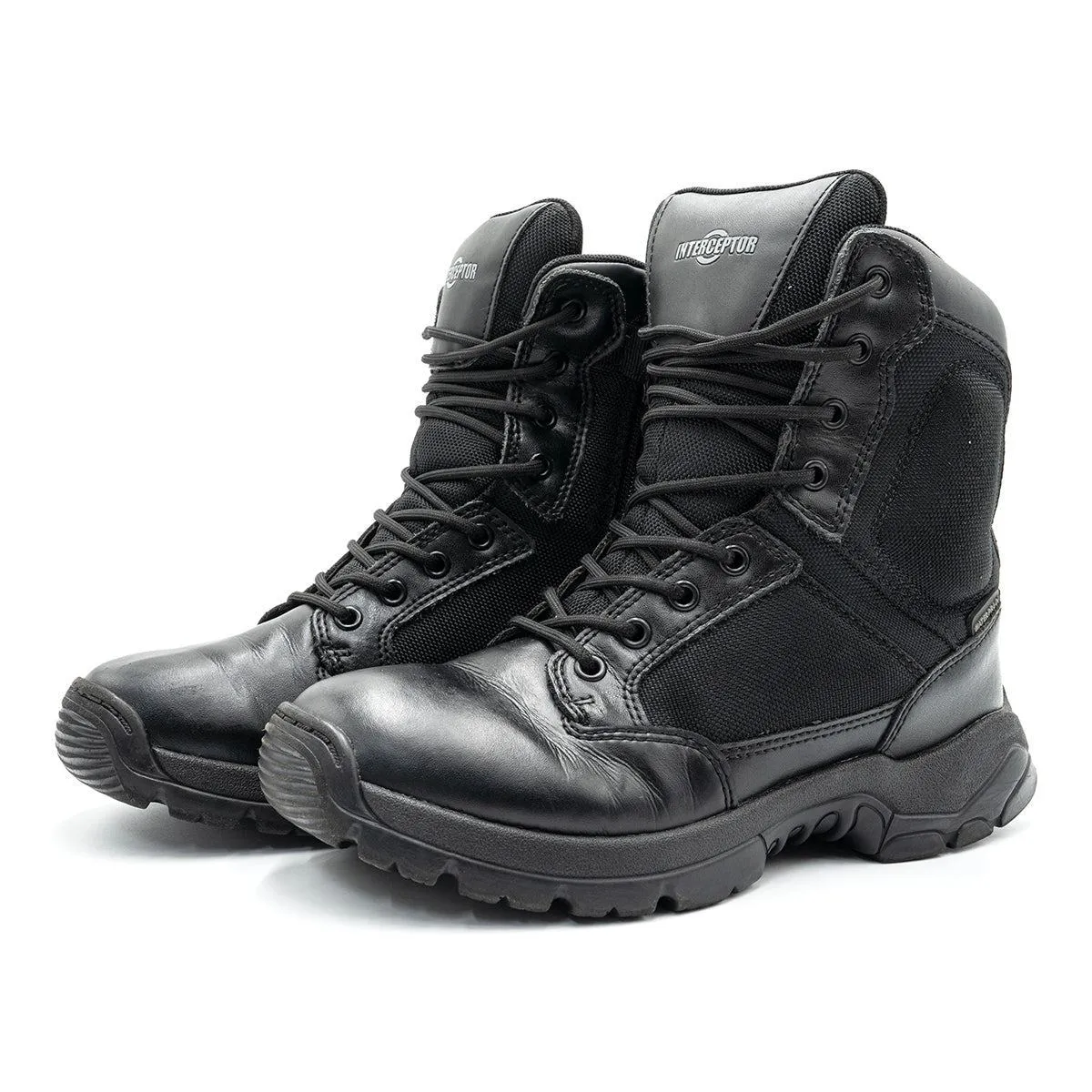 Interceptor Pilot Hiking Boots Leather Black Colour For Men