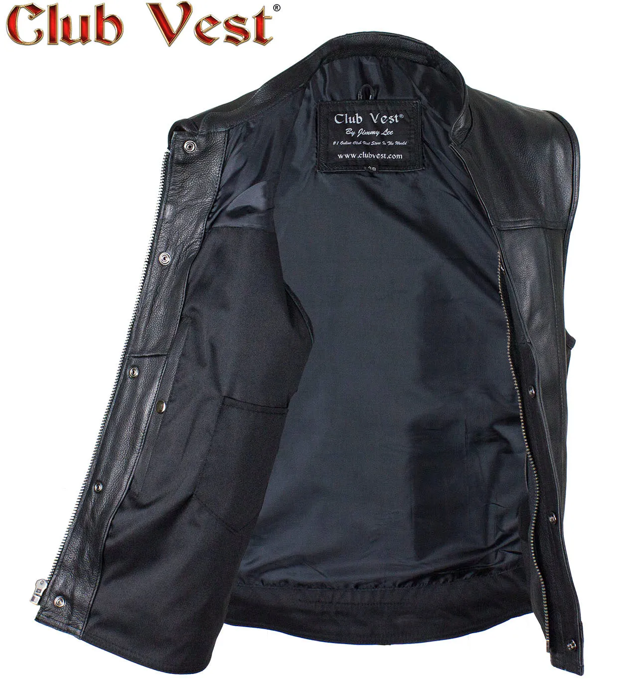 Men's Black Motorcycle Vest by Club Vest®