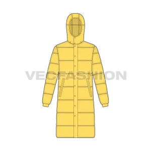 Mens Puffer Long Coat