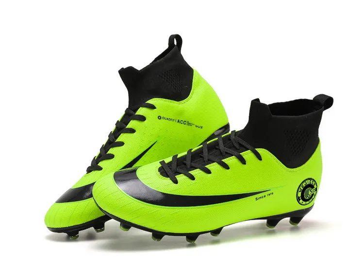 New High-Top Soccer Cleats for Adult and Kids, Training