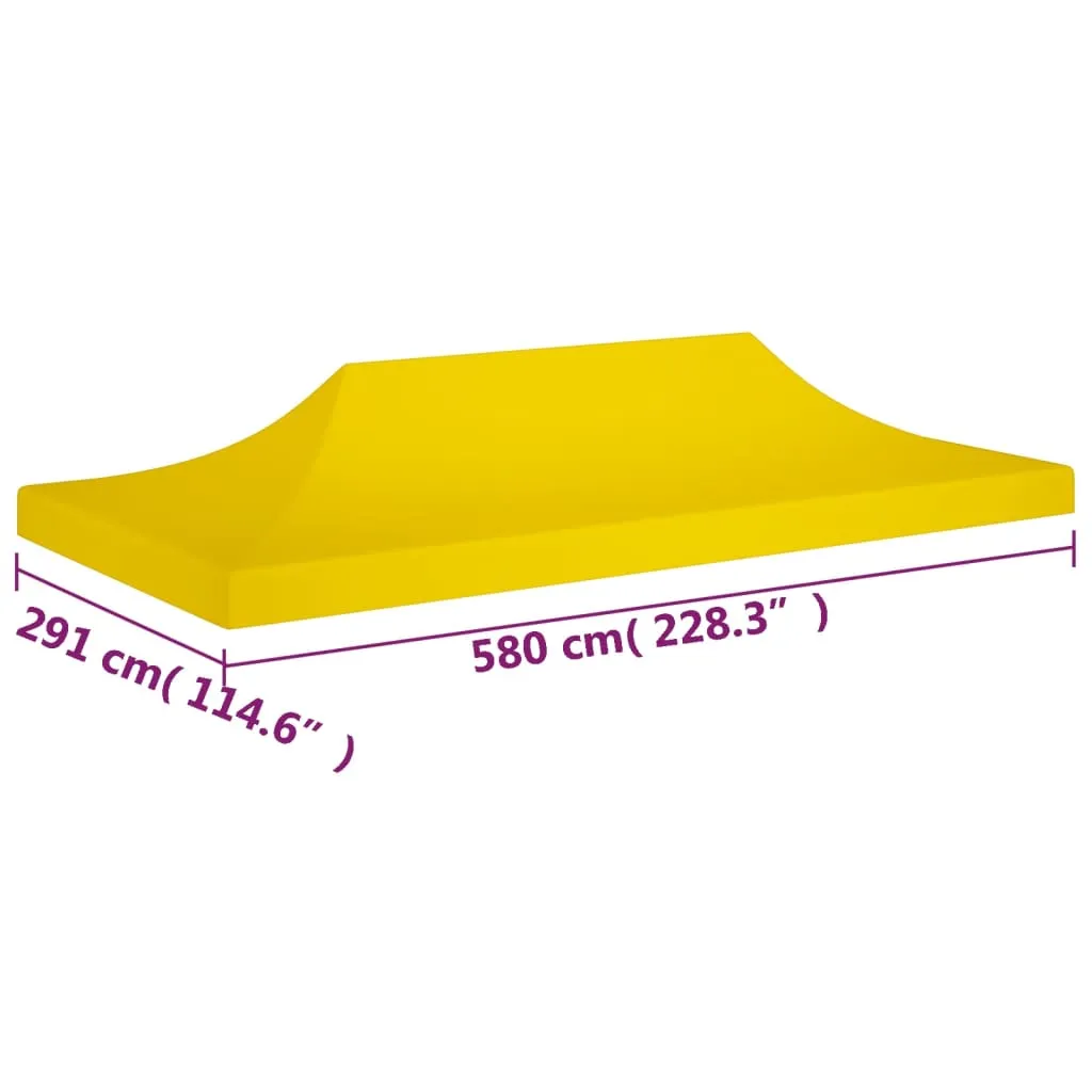 Party Tent Roof 6x3 m Yellow 270 g/m²