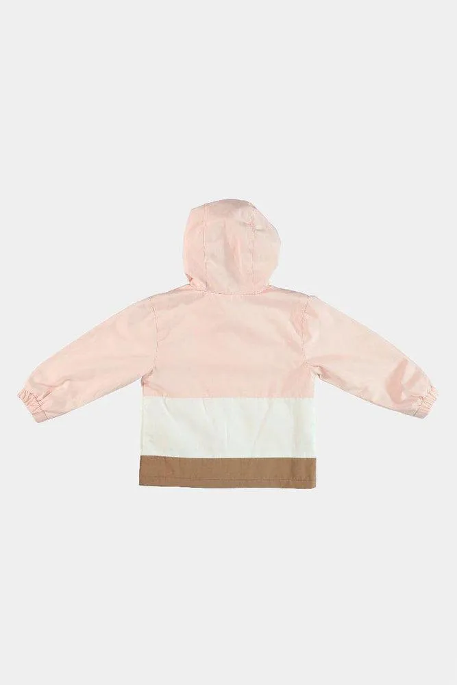 Pink Stripes Girls Windbreaker