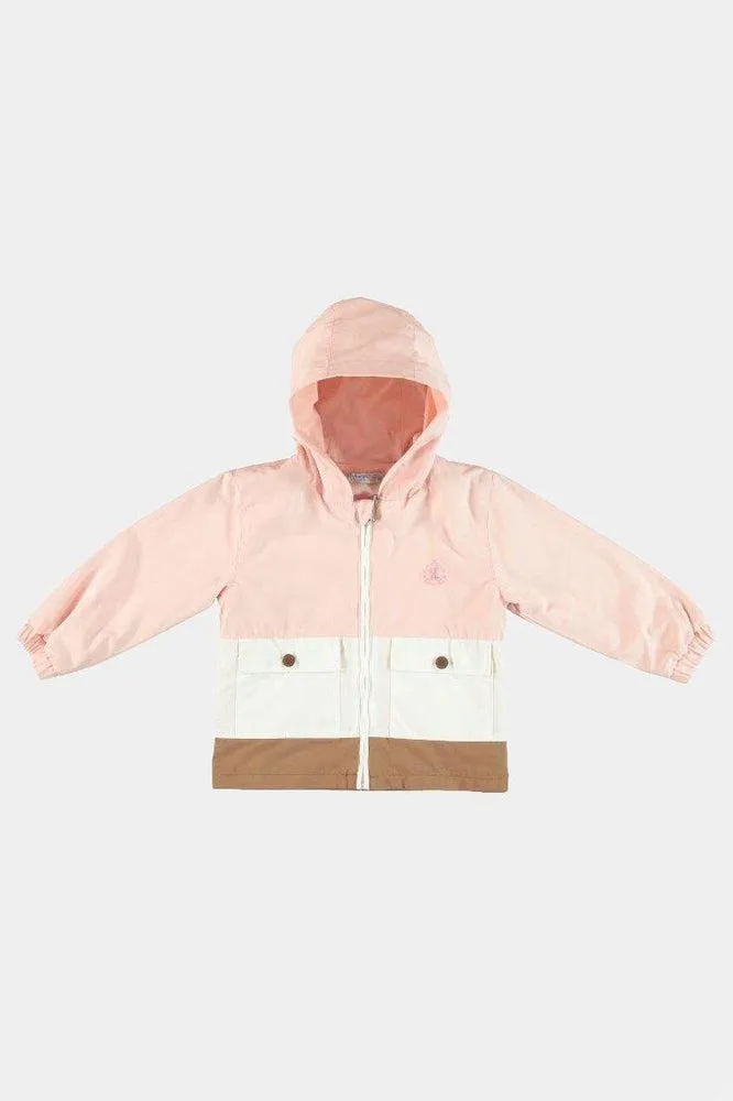 Pink Stripes Girls Windbreaker