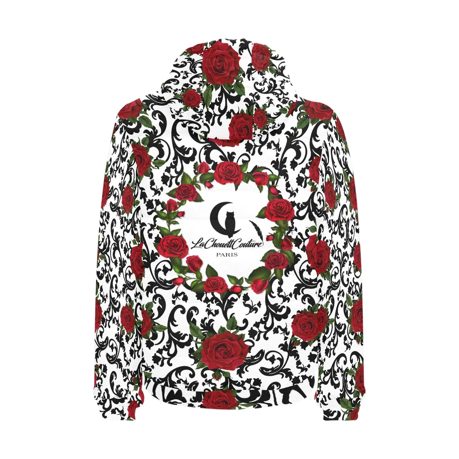 RED ROSES Men's Padded Hooded Jacket