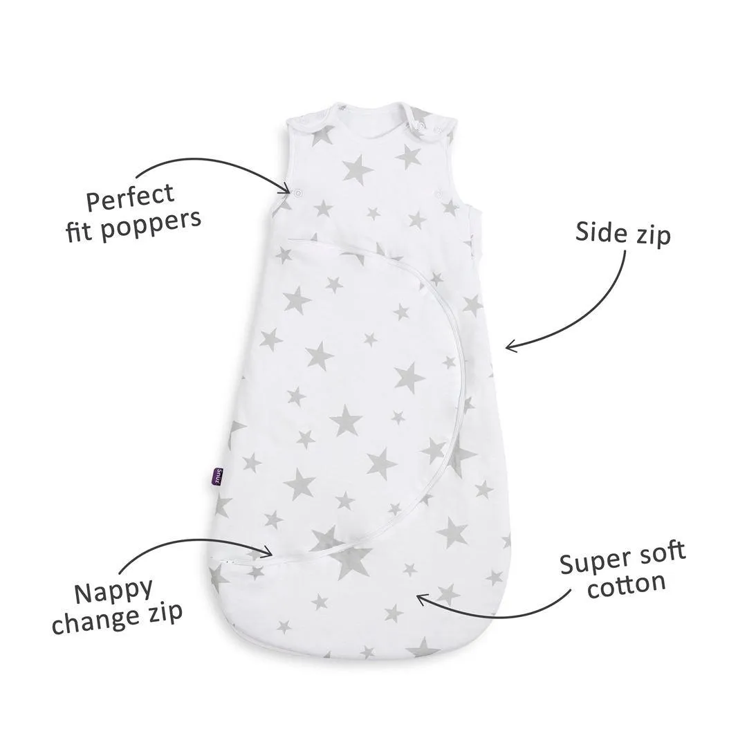 SnuzPouch Sleeping Bag - Grey Stars - TOG 1.0