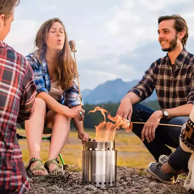 Solo Stove Stainless Steel Campfire Camp Stove - Portable &amp; "Smokeless"