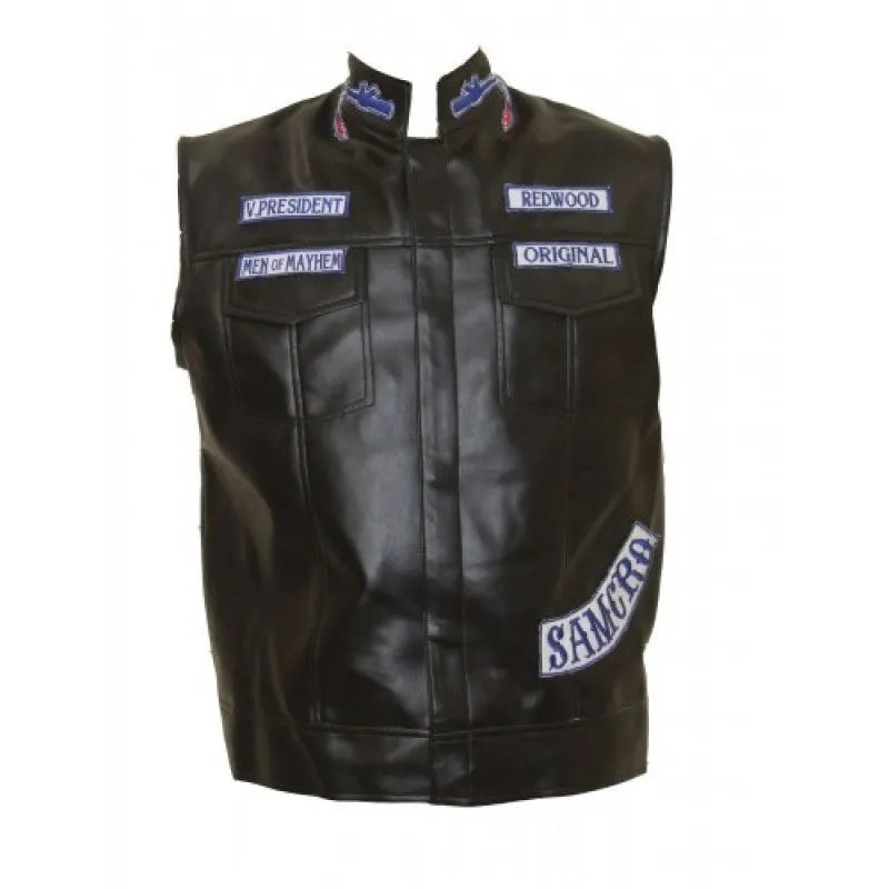 Sons Of Anarchy Leather Vest With Patches