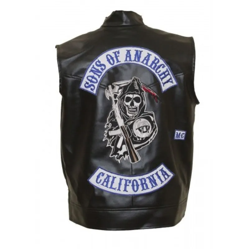 Sons Of Anarchy Leather Vest With Patches