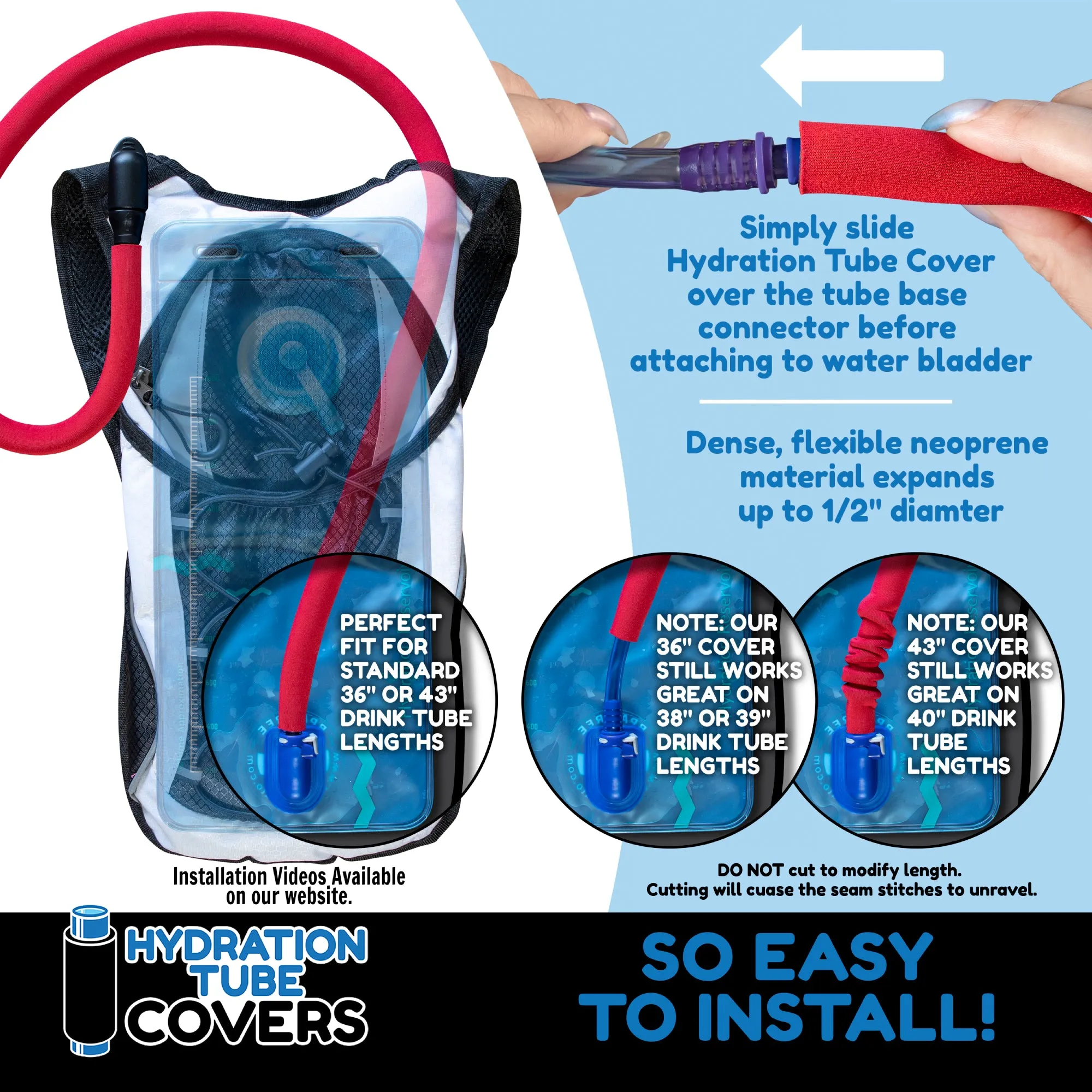 Turquoise Insulated Drink Tube Hose Cover