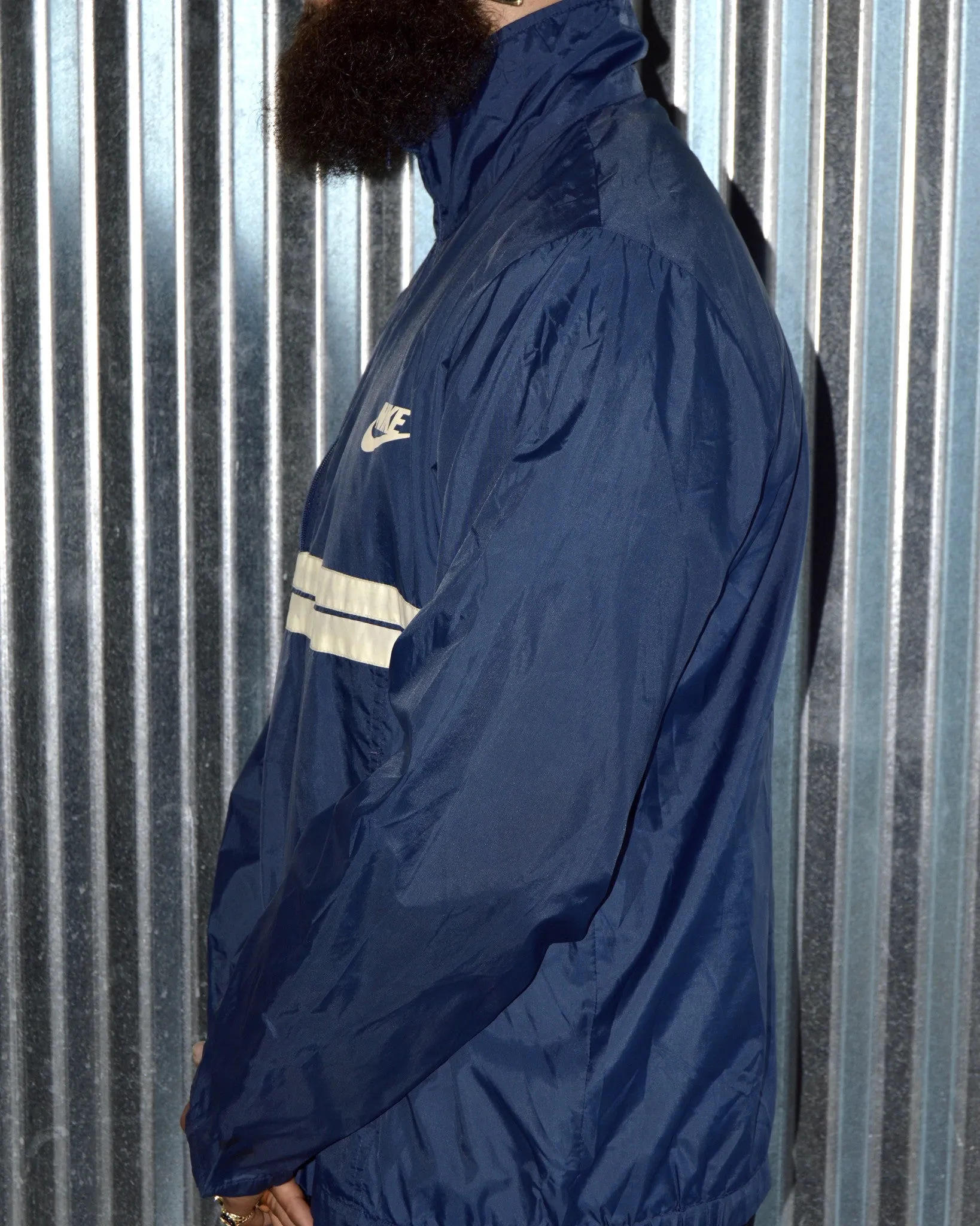 Vintage NIKE Blue Tag Half Zip Windbreaker Jacket sz L