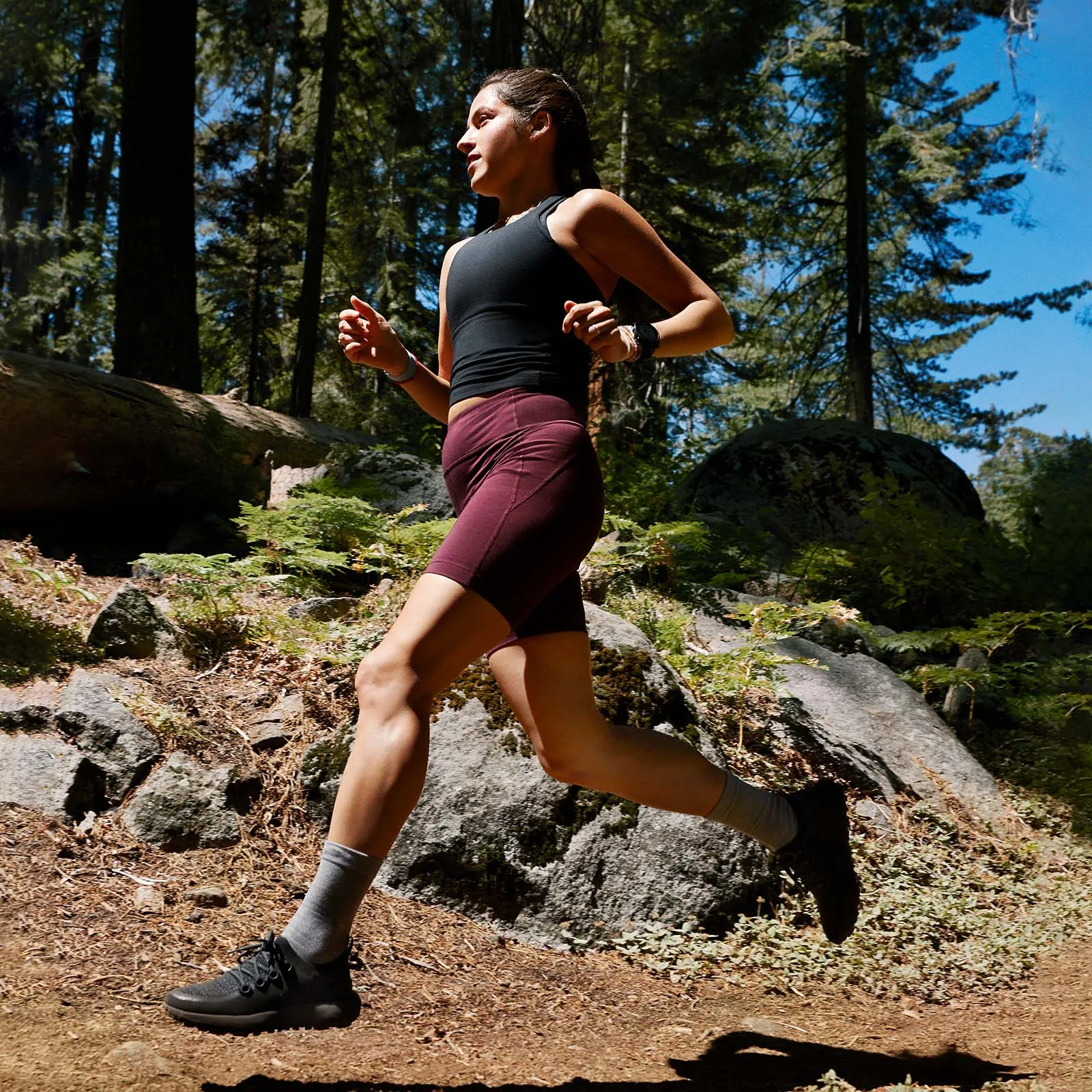 Women's Trail Runners SWT - Natural Black (Rugged Khaki Sole)